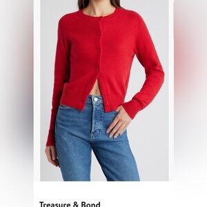 Treasure & Bond Red Women's Cardigan - Size S